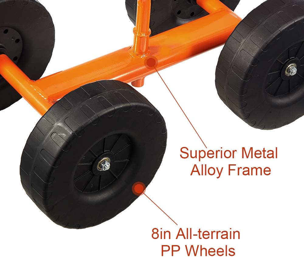 Ride On Sand Digger Excavator Toy with 8 inches Wheels and 360° Rotation Seat X442492