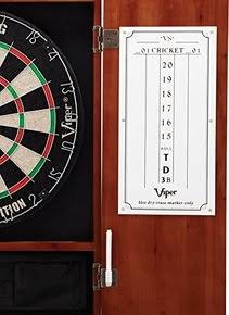 Solid Wood Cabinet & Sisal/Bristle Dartboard Set P60513