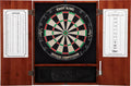 Solid Wood Cabinet & Sisal/Bristle Dartboard Set P60513