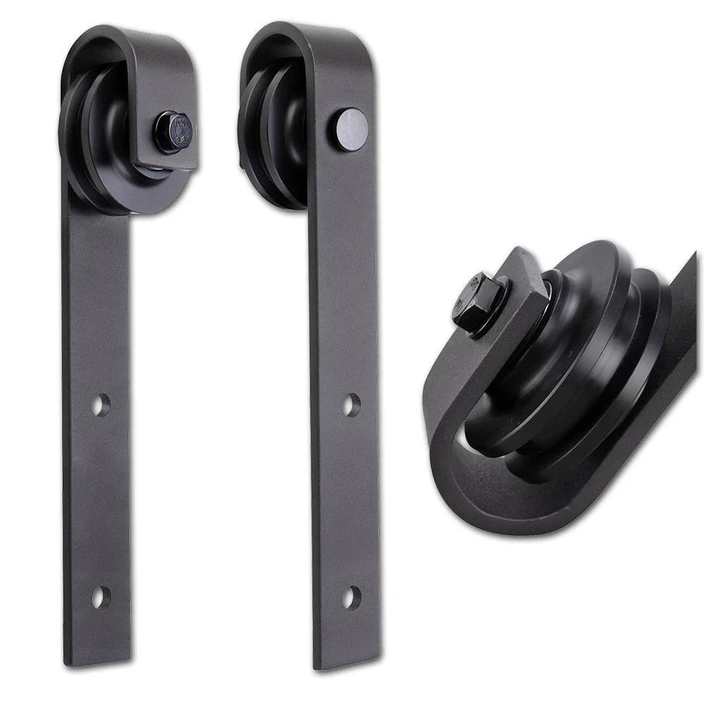 Carbon Steel Sliding Barn Door Hardware Kit B84787