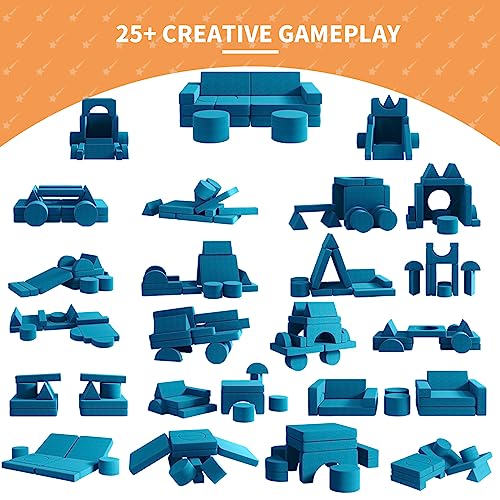 13PCS Modular Kids Play Couch (Blueberry, L) G2760