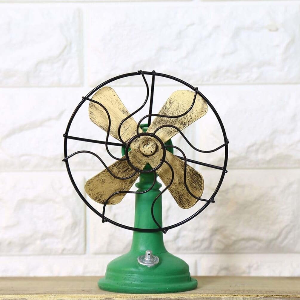 Green Plastic Oscillating Standing Fan W245