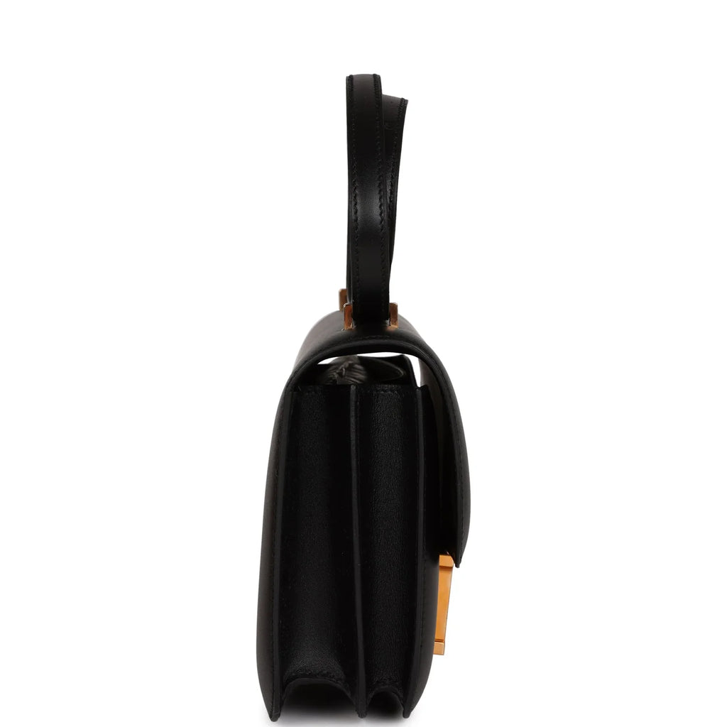 Black Veau Monsieur Rose Gold Hardware Bag R2213