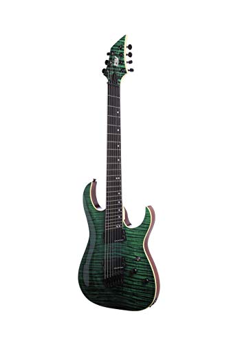 Trans Green 7 String Fanfret Electric Guitar M86333