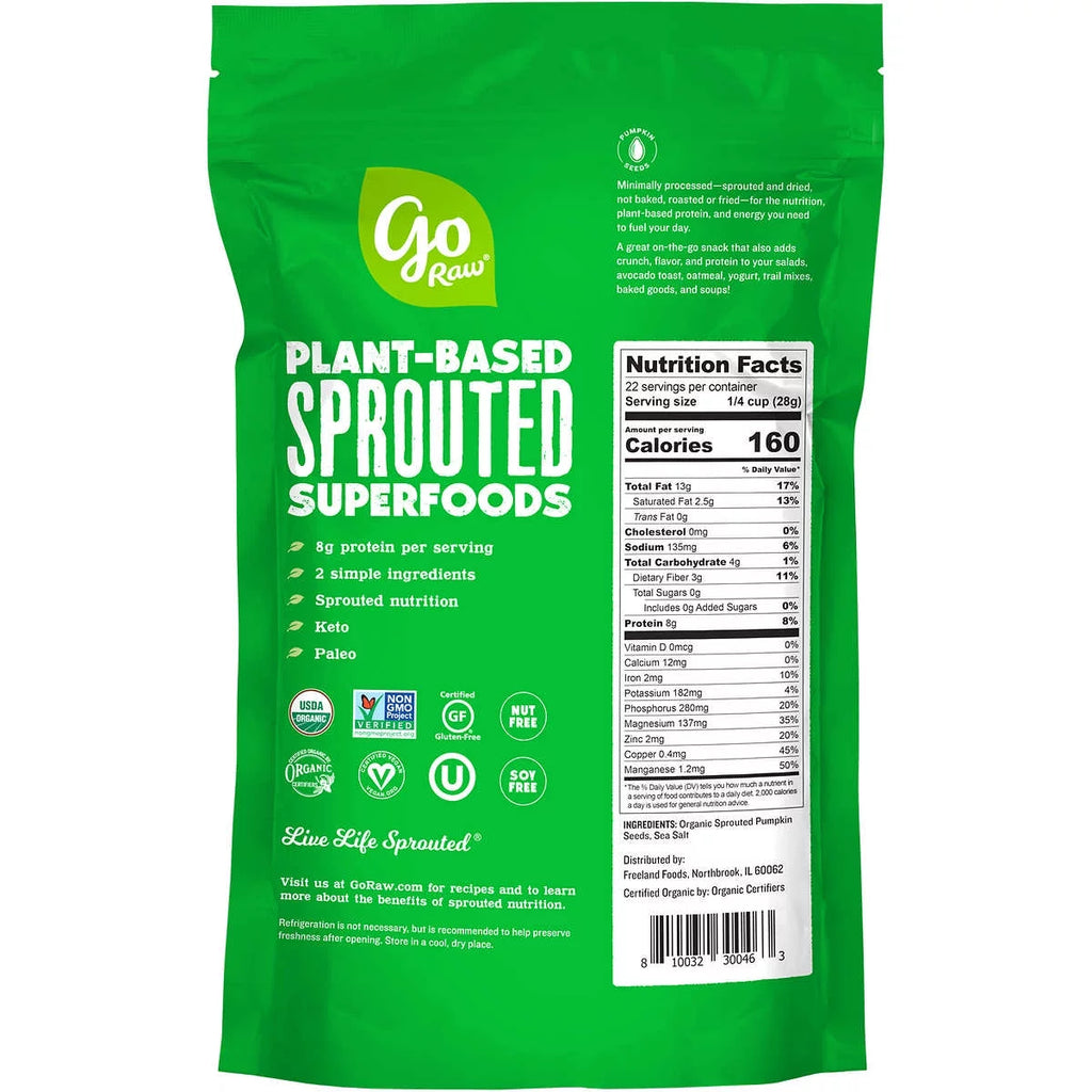 Organic Pumpkin Seeds with Sea Salt - Bundle of 2 Bags - 22 oz Per Bag - 44 oz Total I71309