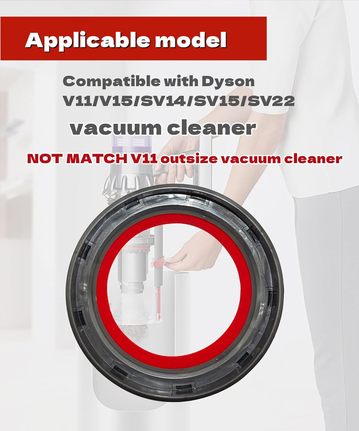 Dust Bin Top Fixed Sealing Ring Replacement for Dyson V11 V15 SV14 SV15 SV22 V961