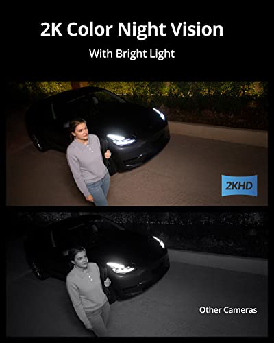 2K Security Camera with 1200-Lumen Light, Color Night Vision, Motion Activated Light, Floodlight Camera Q104