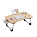 Walnut Wood Laptop Desk with Cup Holder and Drawer X209448