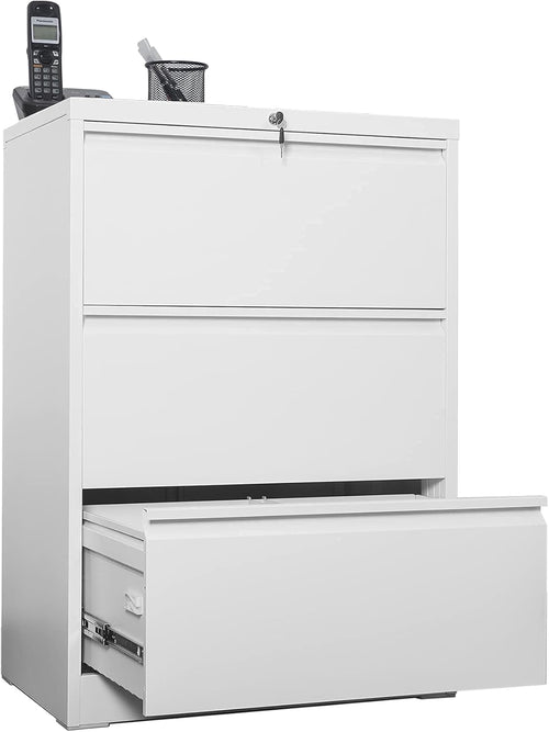 2 Drawer Locking Metal Lateral Filing Cabinet W26069
