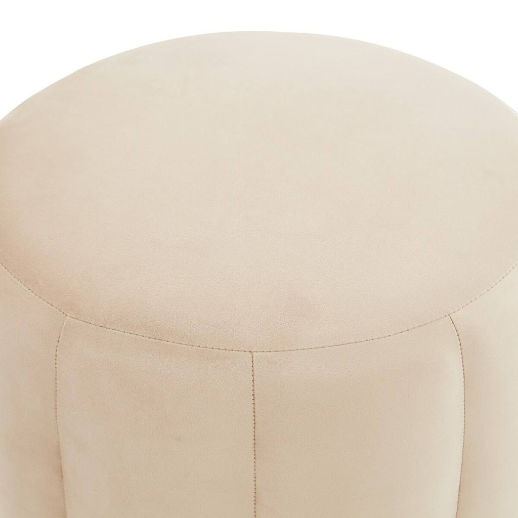 Purple Round Velvet Ottoman with Gold Base X5844