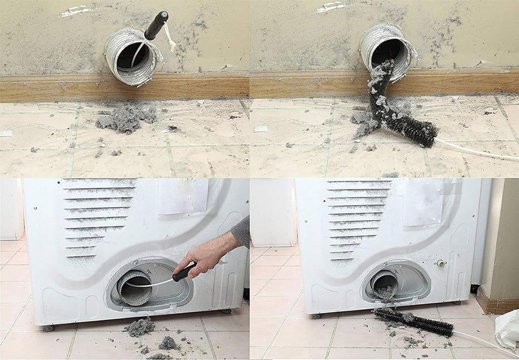 28 Inch Dryer Vent Cleaner Kit with Flexible Brush and Vacuum Hose Attachment R9380