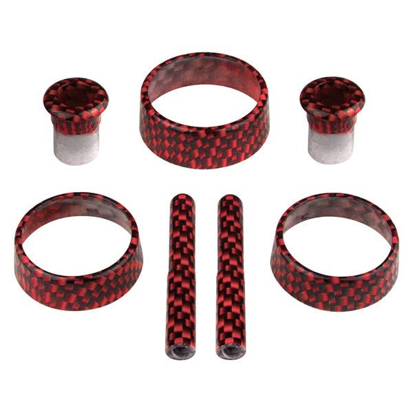 7 Pcs Carbon Fiber Interior Knob Kit L965