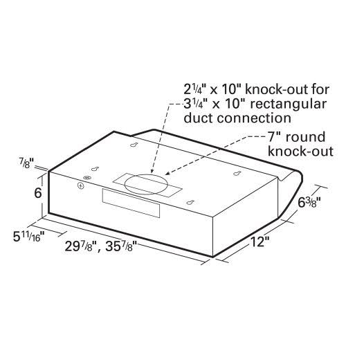 Black 2-Speed Under Cabinet Range Hood J4641