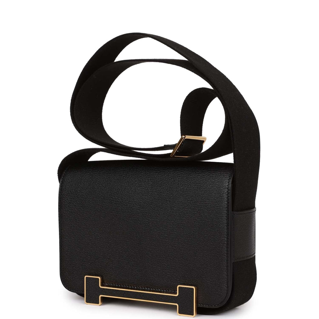 Black Chevre Gold Hardware Geta U887384