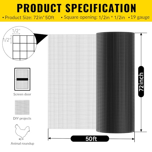 1/2 inch 48 x 100 ft Galvanized Chicken Wire Fencing 19 Gauge U6867