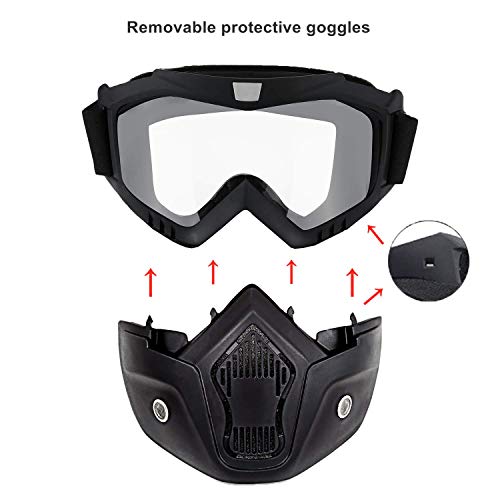 Motorcycle Goggles with Removable Face Mask G2148