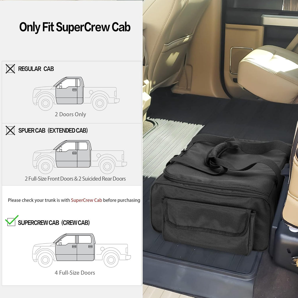 Black Underseat Truck Storage Organizer with Detachable Divider G38846