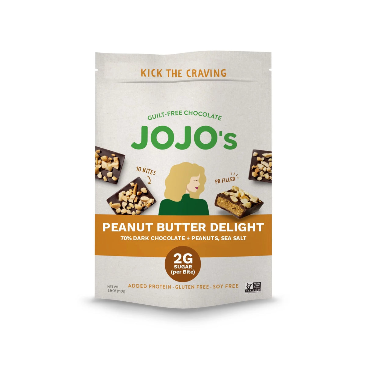 Vegan Dark Chocolate Peanut Butter Candy Bars, 3.9 oz Pack Of 6 W7131