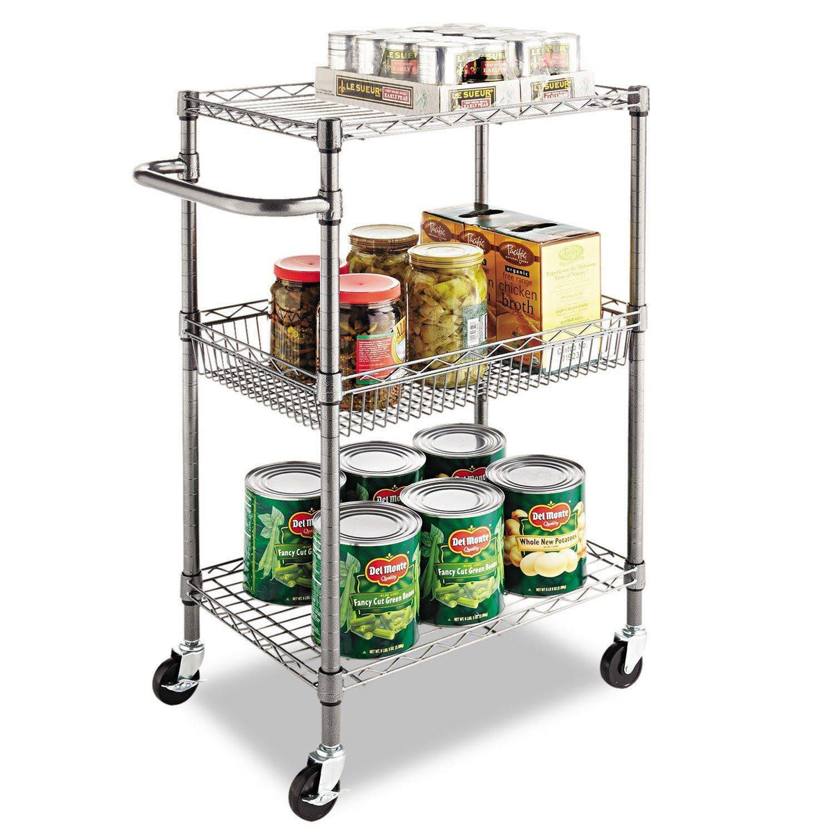 3-Tier Wire Rolling Cart O71820
