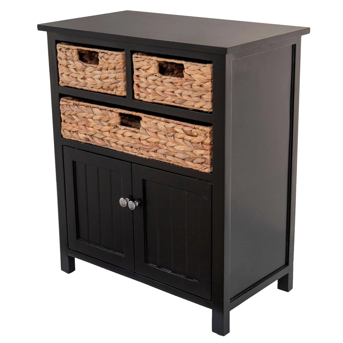 Black Wood Storage Cabinet W18049