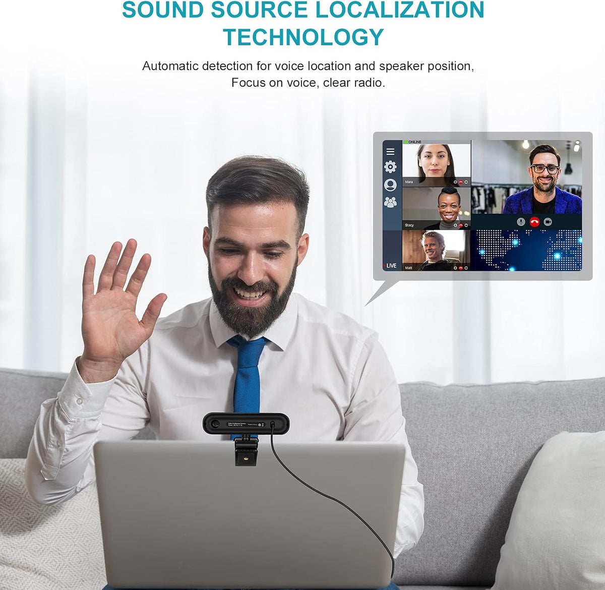 2 Pack Webcam with Microphone and Speaker Z38831
