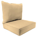 Antique Beige Square Outdoor Deep Seating Cushion and Back Cushion 2-Piece Set D35437