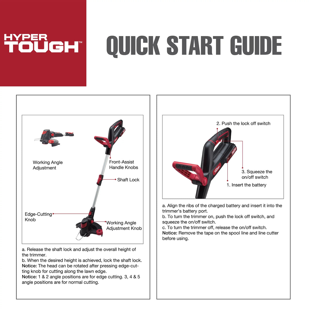 Cordless 12-inch String Trimmer F254