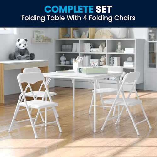 Kids 3-Piece Folding Square Table and Chairs Set N123