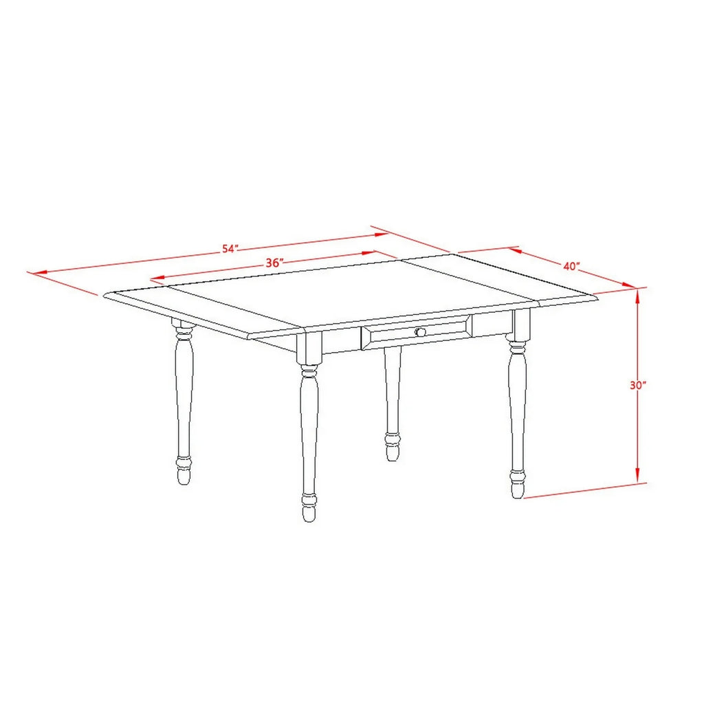 3 Pc Oak Finish Dining Table Set F8363