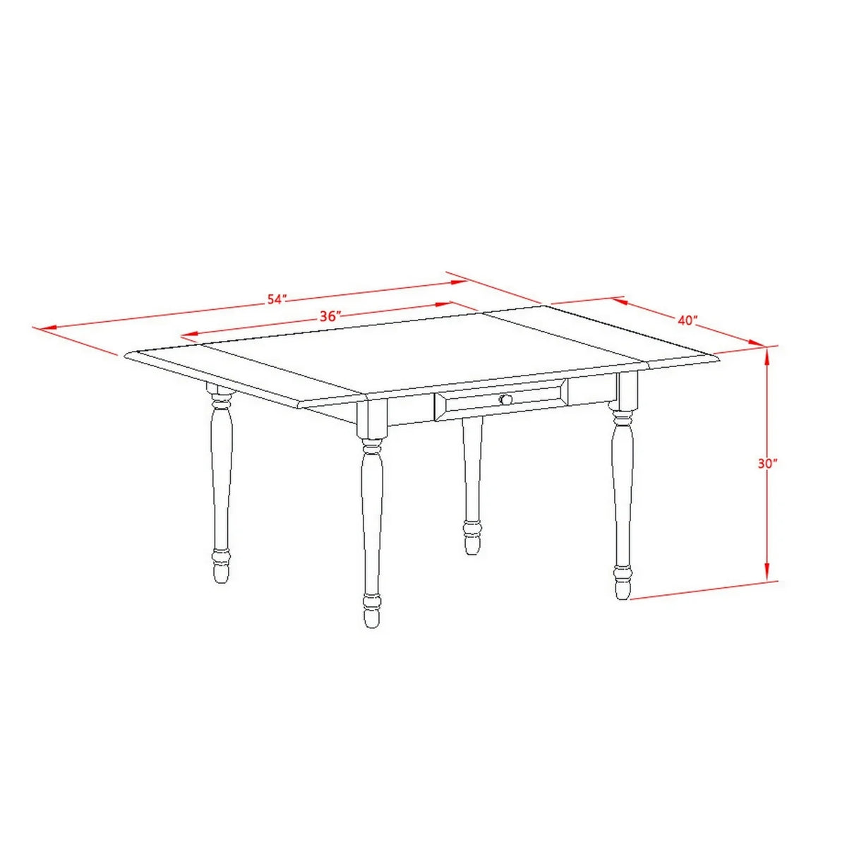 3 Pc Oak Finish Dining Table Set F8363