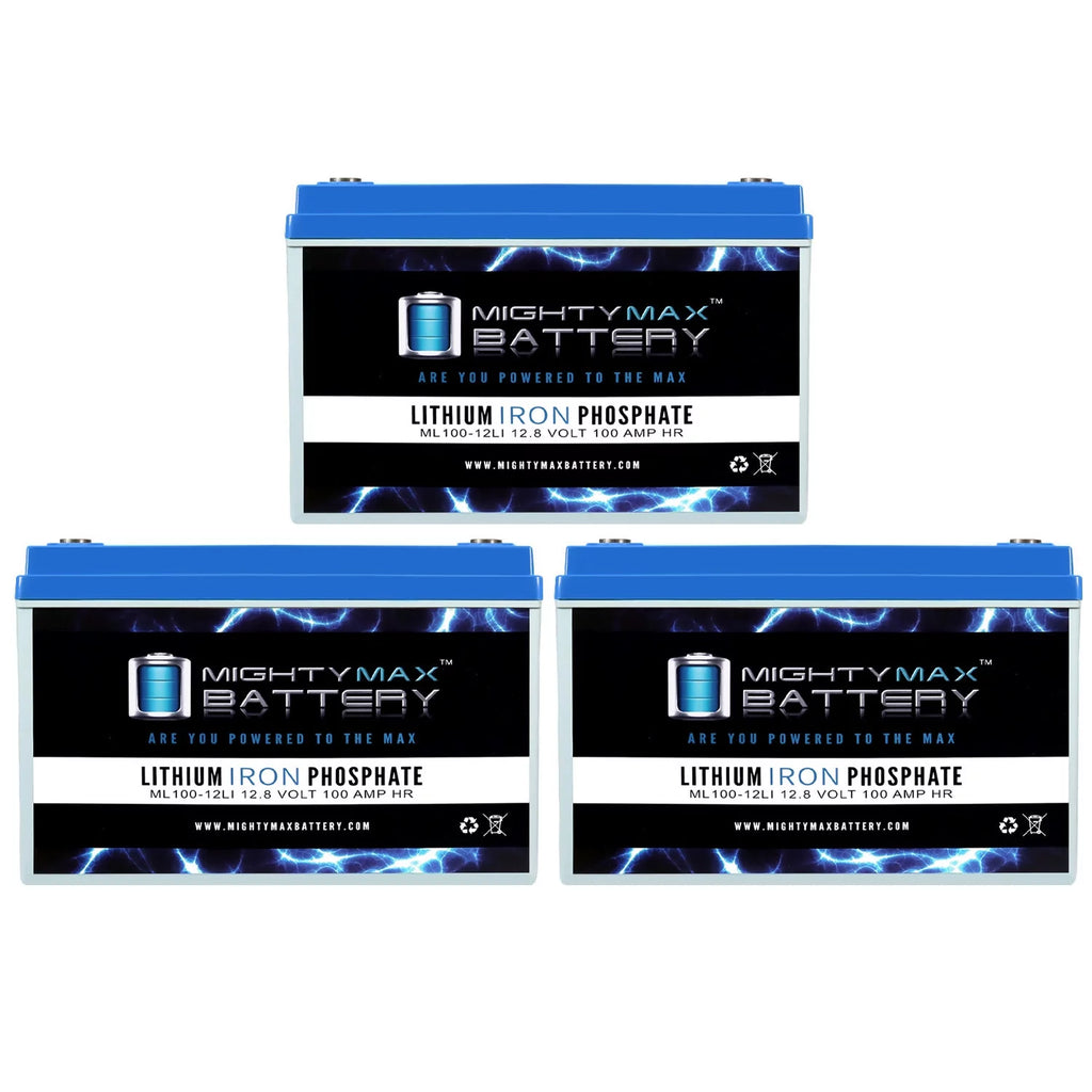 12V 100AH Lithium Replacement Battery 3 Pack G66351