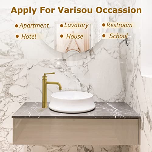 Polished Chrome Tall Single Handle Vessel Sink Faucet with Pop Up Drain D8894