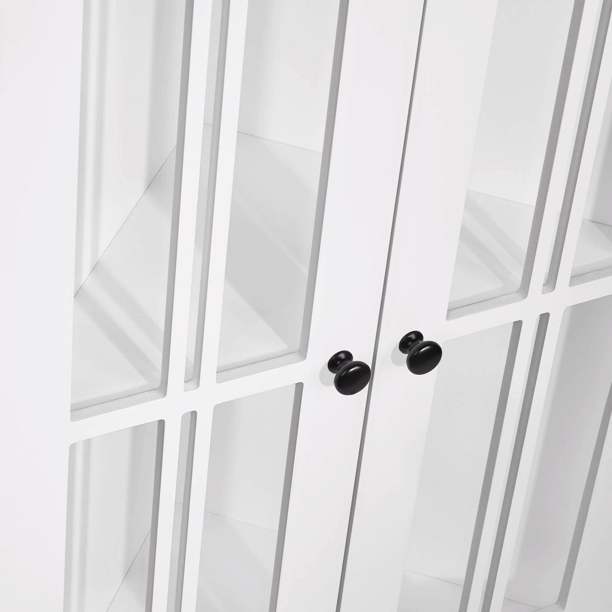 White Two Door Corner Cabinet V31505