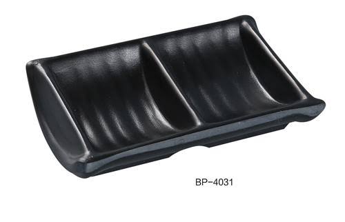 Black Pearl-2 Double Sauce Dish, Melamine, Pack of 72 G566