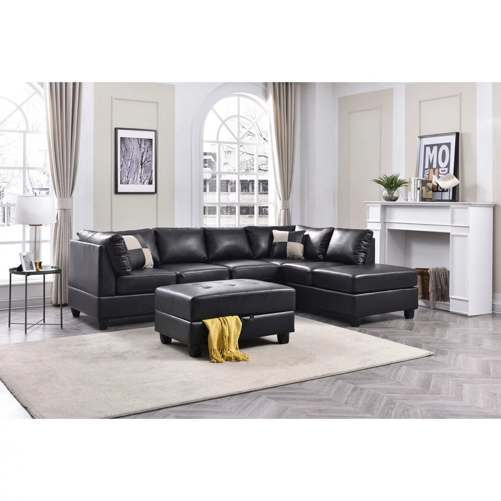 Black Sectional S1714