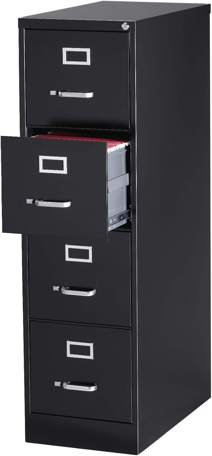 4 Drawer Black Letter File Cabinet R392352