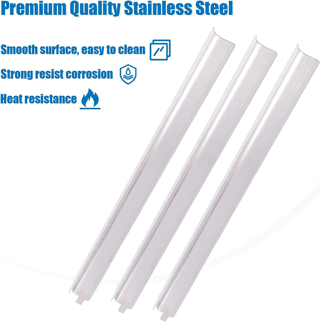 4 Pack Stainless Steel Heat Shields Tents for Gas Grill U8363