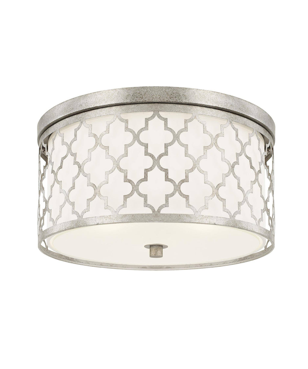 Antique Silver 3-Light Flush Mount C9106