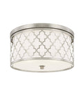 Antique Silver 3-Light Flush Mount C9106
