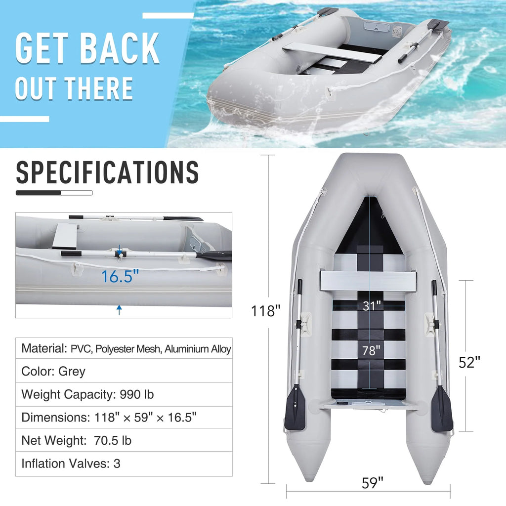 PVC 7.5ft Inflatable Boat L989341