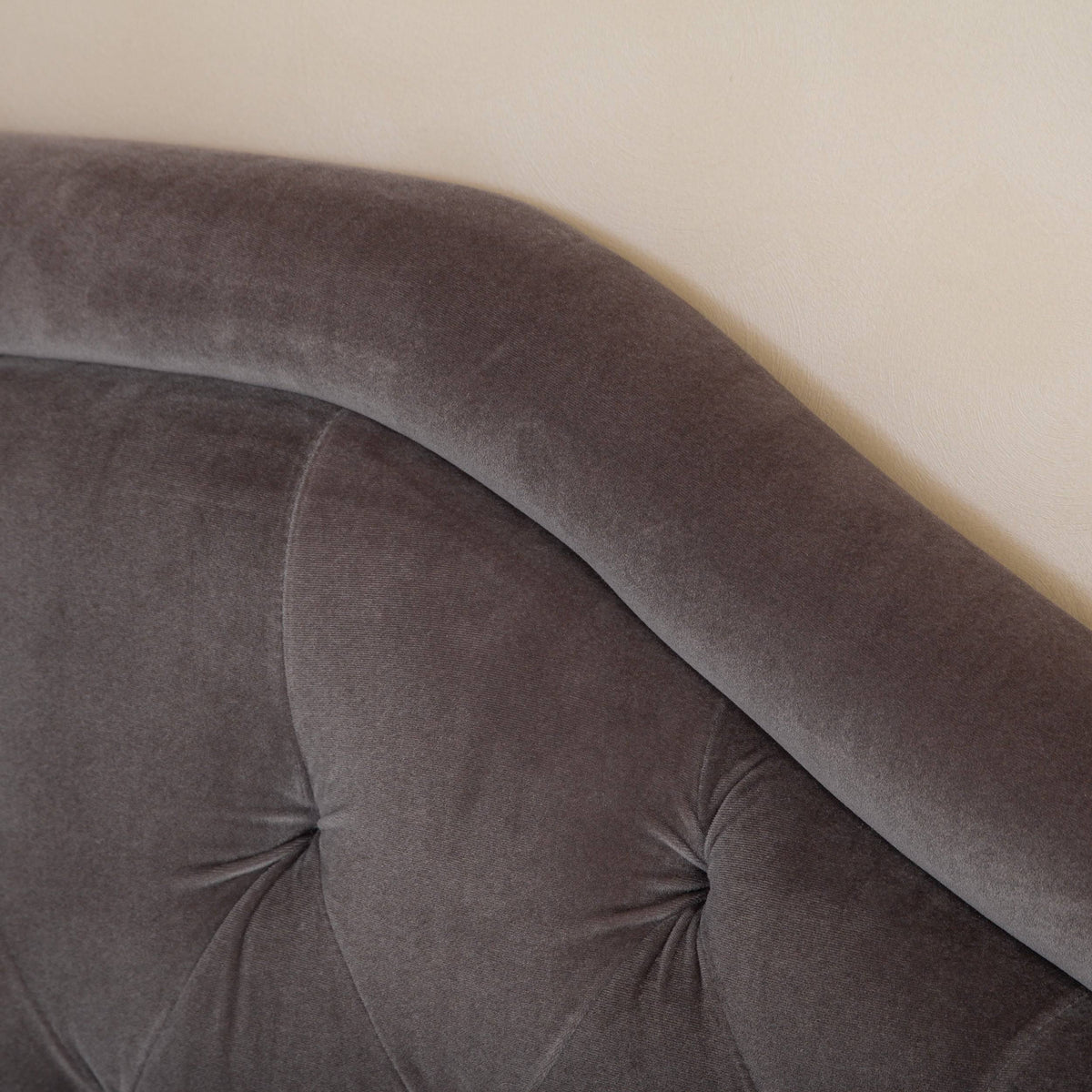 Beige Tufted California King Headboard V7326