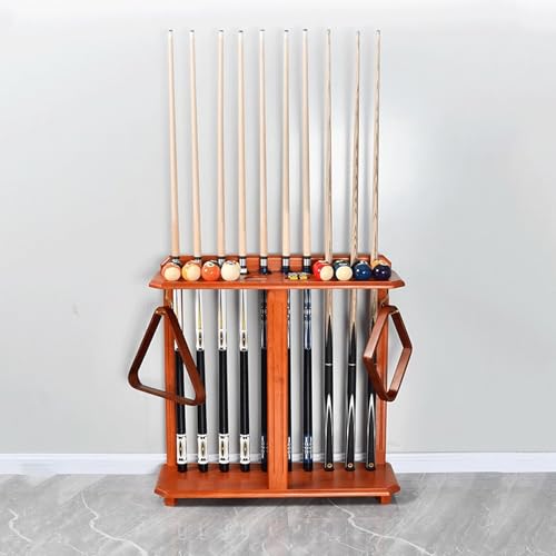 Freestanding Pool Cue Stand Rack Holds 10 Sticks Black Y535433