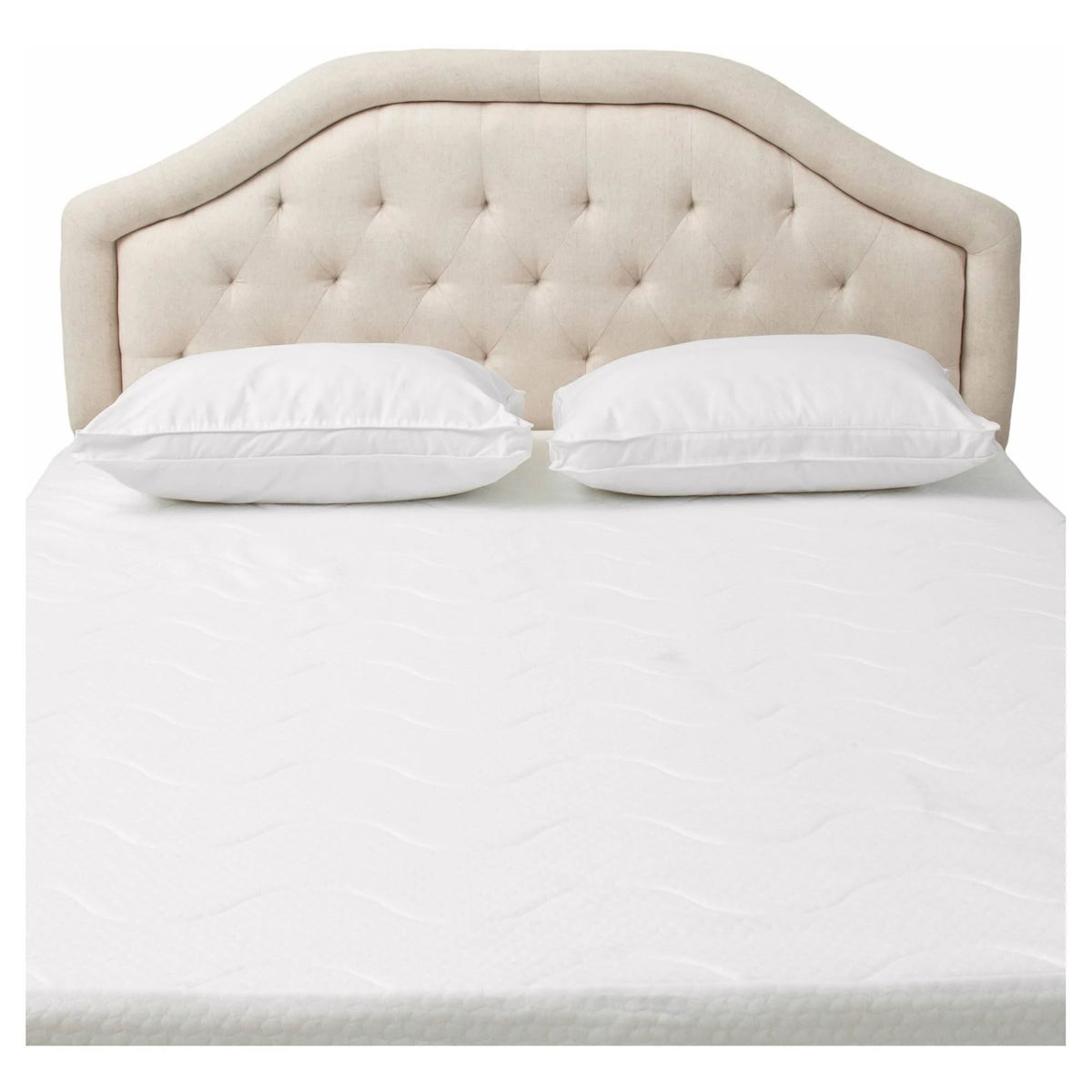 Beige Tufted California King Headboard V7326