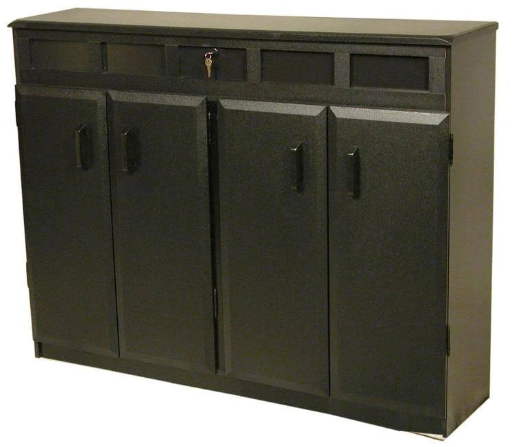 Top Load Media Cabinet Oak/Black C44318