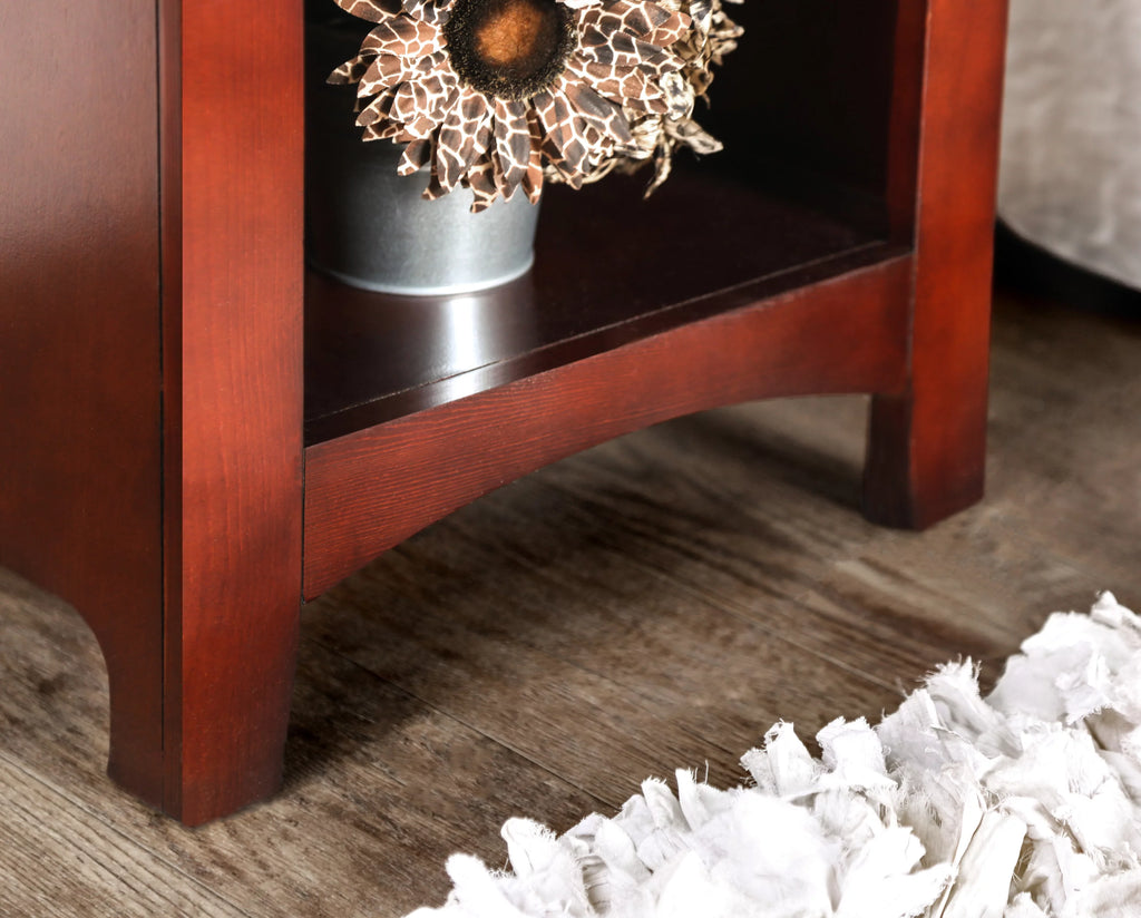 Cherry 1-Drawer Nightstand F9656