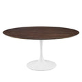 60" Round Wood Metal Dining Table Q401068