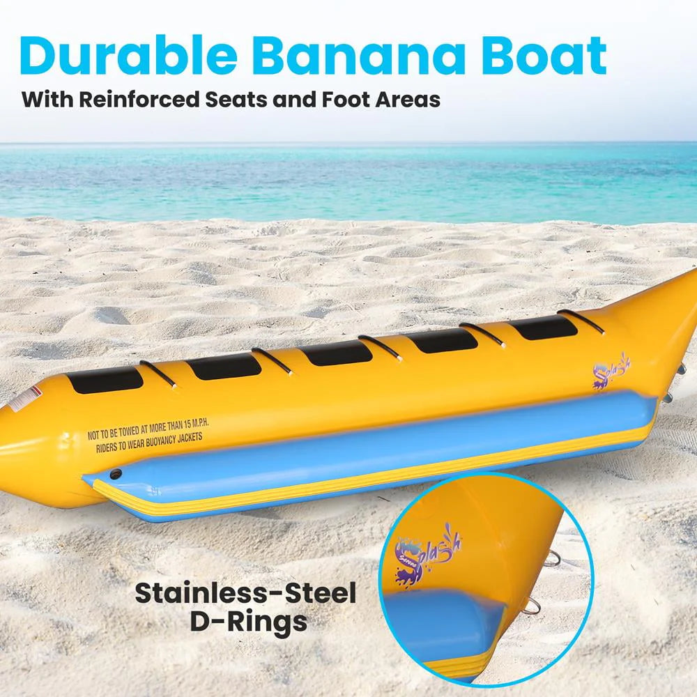 5 Person Inflatable Banana Boat with Storage Bag J2236