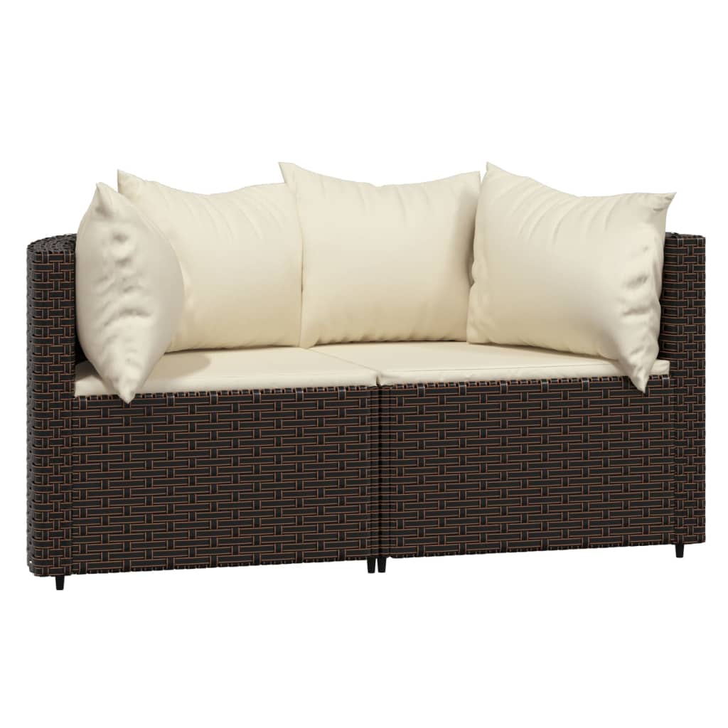 3 Piece Rattan Outdoor Patio Furniture Set with Glass Top Coffee Table A223