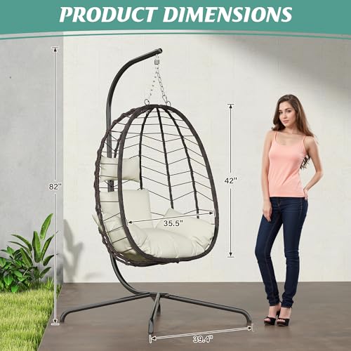 Hanging Egg Chair with Stand Cushion Z889