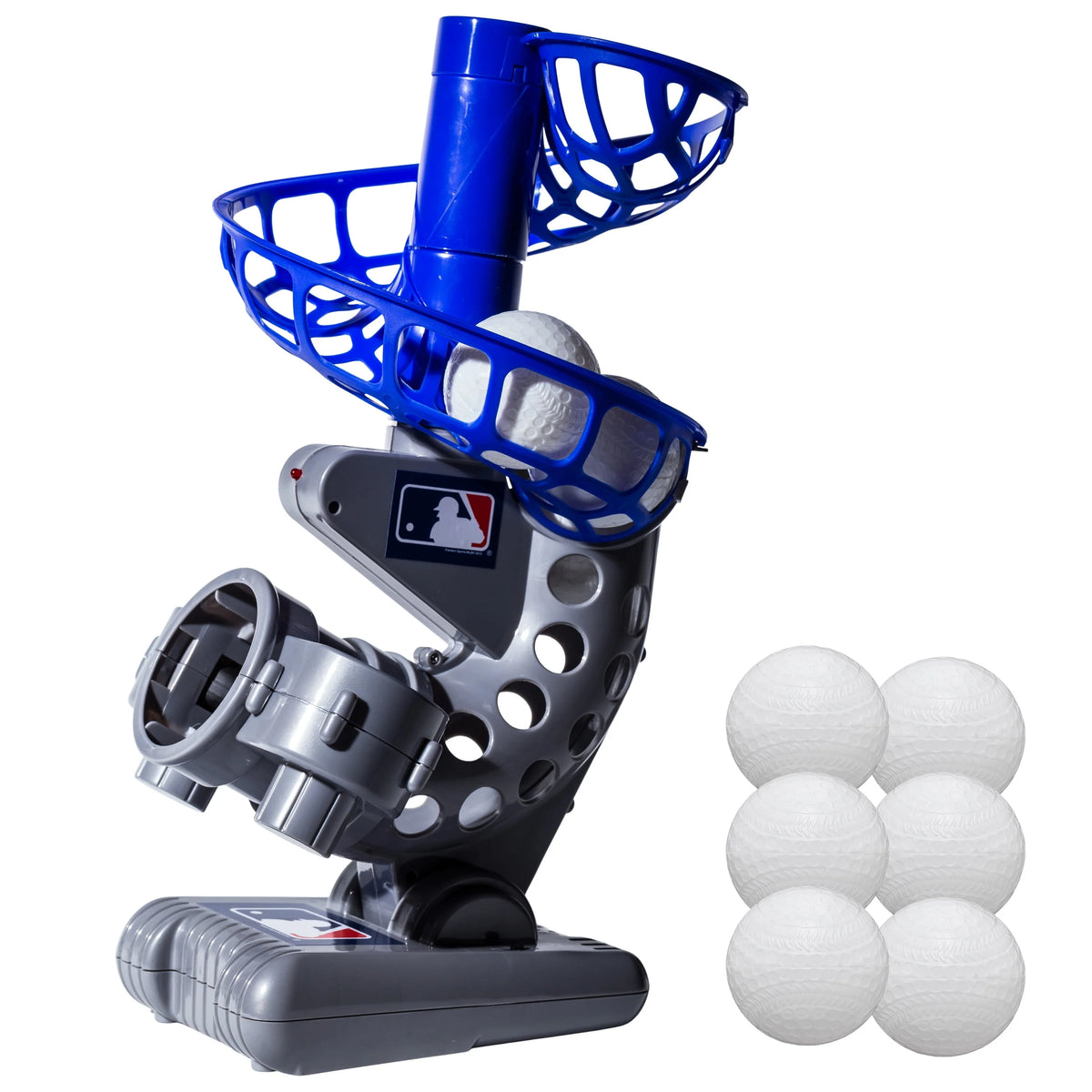 Kids Baseball Pitching Machine Height Adjustable 6 Plastic Balls Z10920